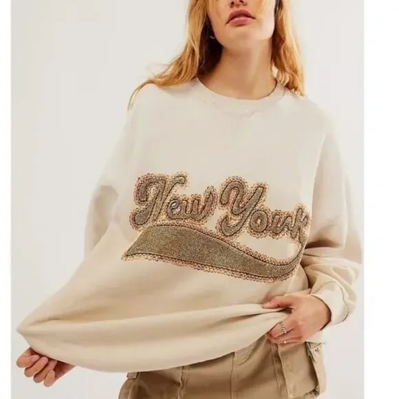 Free People Bali Drifter Sweatshirt Size small Pullover Crew. - Picture 1 of 5